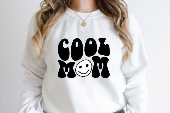 Cool Mom: A Retro SVG Design for Embroidered Charm