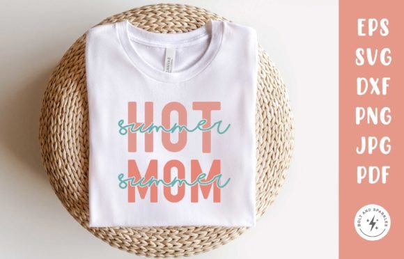 Hot Mom Summer: A Retro SVG for Embroidered Charm